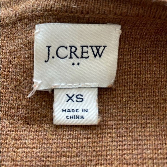 J. Crew Factory Camel Tan Oversized Sweater Blazer Soft Cozy Large Pockets Sz XS - Picture 6 of 11